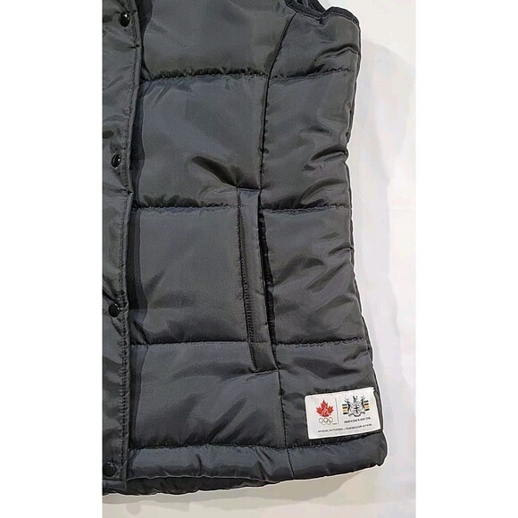 Hudson's Bay Company 2010 Olympics Team Canada Black Puffer Vest Women's Small - Picture 3 of 16